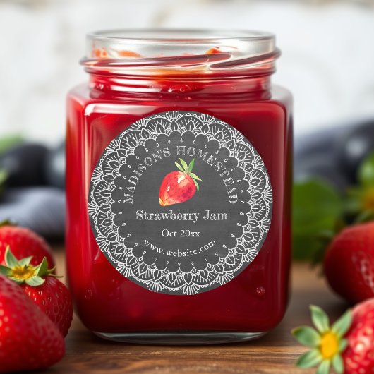 Strawberry Jam | Land Oostenrijk Ronde Sticker