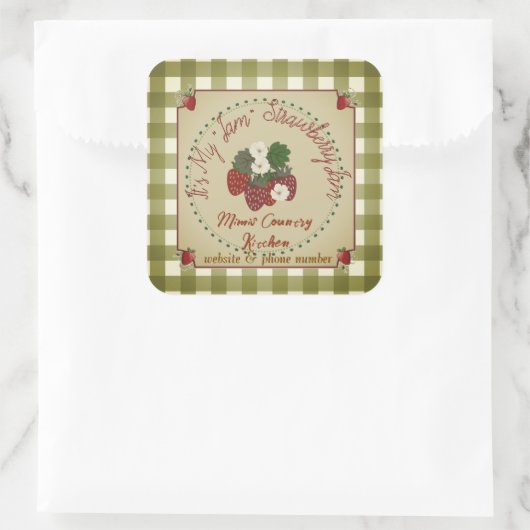 Strawberry Jam Large Label (Tas)