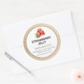 Strawberry Jam of Jelly Canning Jar Label (Envelop)