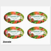 Strawberry Jam Ovale Sticker (Vel)