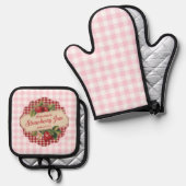 Strawberry Jam Ovenwant & Pannenlap Set (Voorkant / Achterkant)