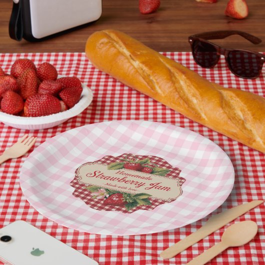 Strawberry Jam Papieren Bordje (Picknick)