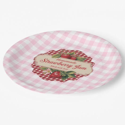 Strawberry Jam Papieren Bordje (Gekanteld)