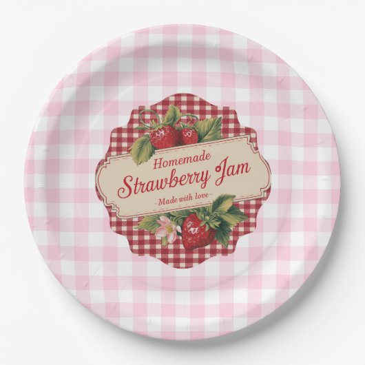 Strawberry Jam Papieren Bordje (Voorkant)