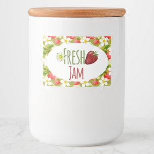 Strawberry Jam PReserves Canning Label Voedselcontainer Etiket