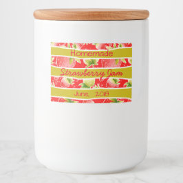 Strawberry Jam PReserves Canning Label Voedselcontainer Etiket