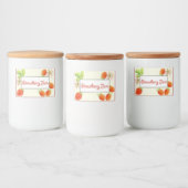 Strawberry Jam PReserves Canning Label Voedselcontainer Etiket (Flessen)