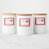 Strawberry Jam PReserves Canning Label Voedselcontainer Etiket (Flessen)