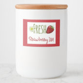 Strawberry Jam PReserves Canning Label Voedselcontainer Etiket (Voorkant)