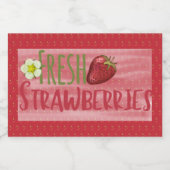 Strawberry Jam PReserves Canning Label Voedselcontainer Etiket (Enkel label)