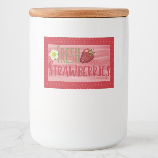 Strawberry Jam PReserves Canning Label Voedselcontainer Etiket (Voorkant)