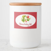 Strawberry Jam PReserves Canning Label Voedselcontainer Etiket (Voorkant)