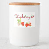 Strawberry Jam PReserves Canning Label Voedselcontainer Etiket (Voorkant)
