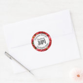 Strawberry Jam Ronde Sticker (Envelop)