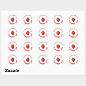 Strawberry Jam Ronde Sticker (Vel)