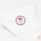 Strawberry Jam rustieke kraft uit de keuken van Ronde Sticker (Envelop)