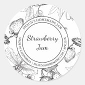 Strawberry Jam Sketch Modern label (Voorkant)