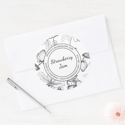 Strawberry Jam Sketch Modern label (Envelop)