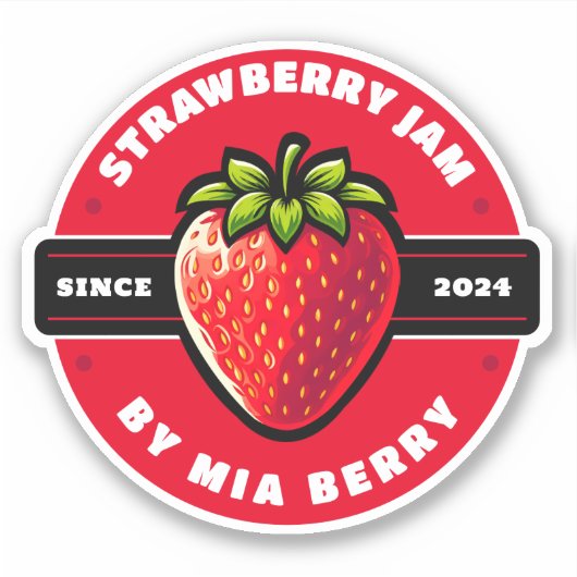 Strawberry Jam Sticker (Voorkant)