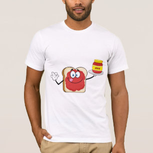 Strawberry Jam Toast Cartoon Karakter T-shirt