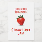 Strawberry Jam Voedselcontainer Etiket (Enkel label)