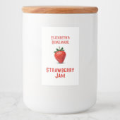 Strawberry Jam Voedselcontainer Etiket (Voorkant)