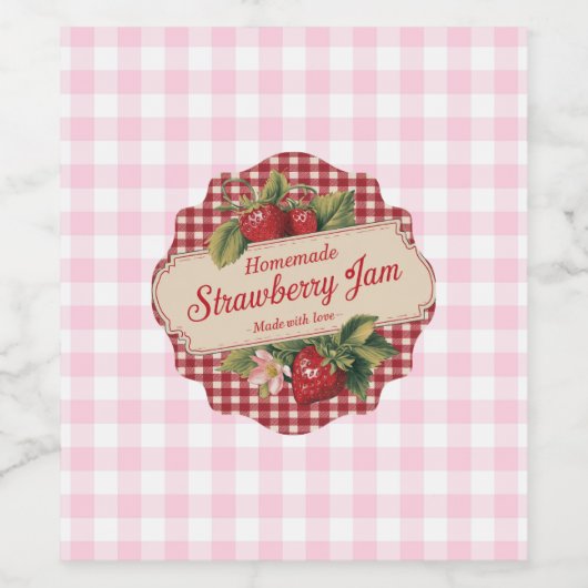 Strawberry Jam Wijn Etiket (Enkel label)