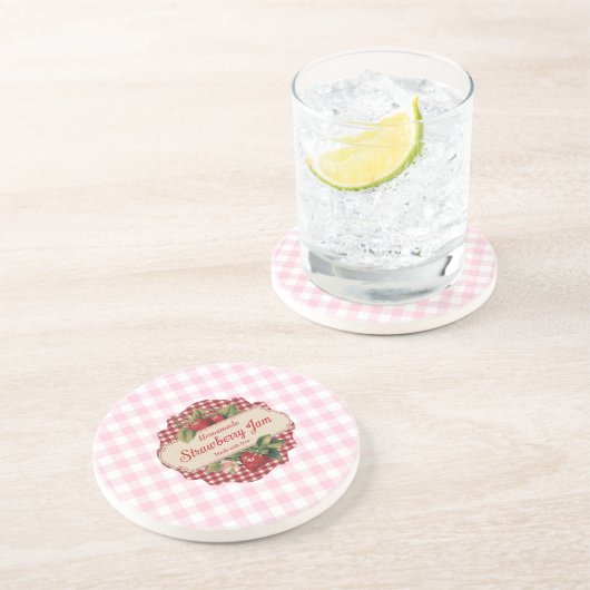 Strawberry Jam Zandsteen Onderzetter (Zijkant)