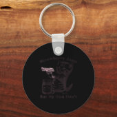 Strawberry Jams But My Gun Don't Funny Cat For Men Sleutelhanger (Voorkant)
