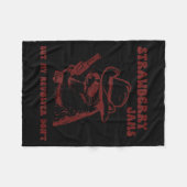 Strawberry Jams My Revolver Don't Funny Raccoon Co Fleece Deken (Voorkant (Horizontaal))