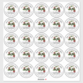 Strawberry Jelly 2,5-inch Mouth Mason Jar-deksel Sticker (Vel)