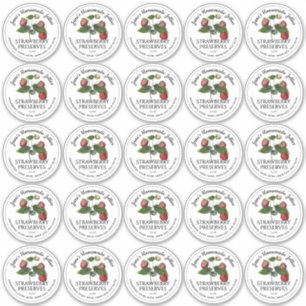 Strawberry Jelly 2,5-inch Mouth Mason Jar-deksel Sticker