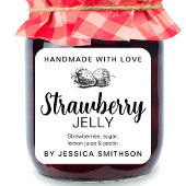 Strawberry Jelly Jam Homemade label STRAW01sq