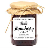 Strawberry Jelly Jam Homemade label STRAW01sq