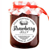 Strawberry Jelly Jam Homemade label STRAW04rd