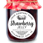 Strawberry Jelly Jam Homemade label STRAW04rd