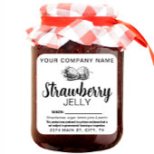 Strawberry Jelly Jam Homemade label STRAW04sqB