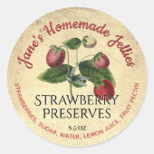 Strawberry Jelly Label Custom  Illustration (Voorkant)