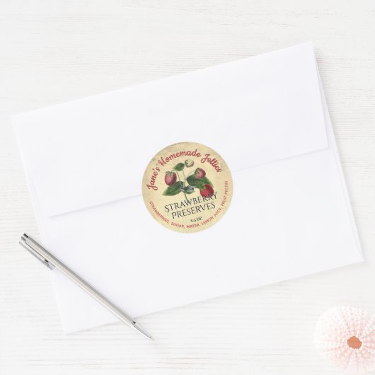 Strawberry Jelly Label Custom  Illustration (Envelop)