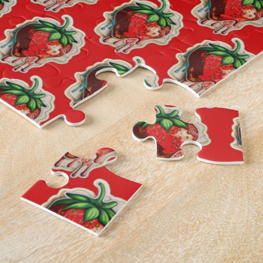 Strawberry Jigsaw puzzel (Zijkant)