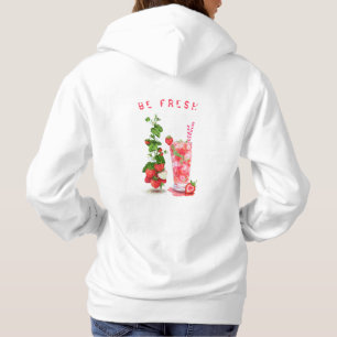Strawberry Juice Cool Drink Fruits Hoodie
