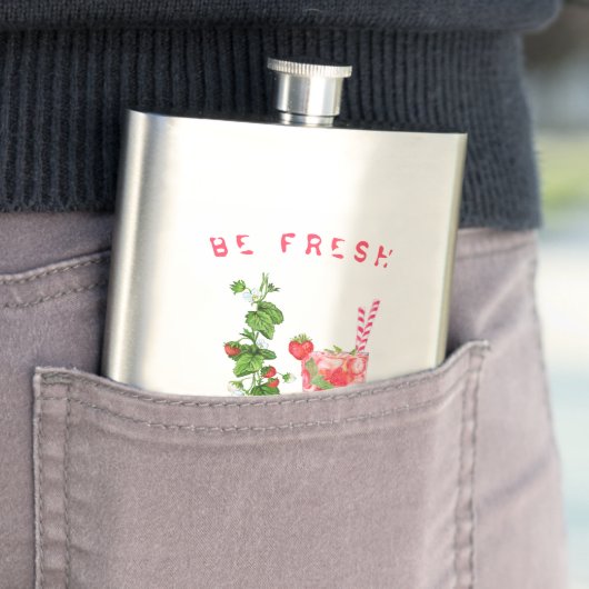 Strawberry Juice Cool Drink Summer Fruits Flask Flacon (Voorbeeld)