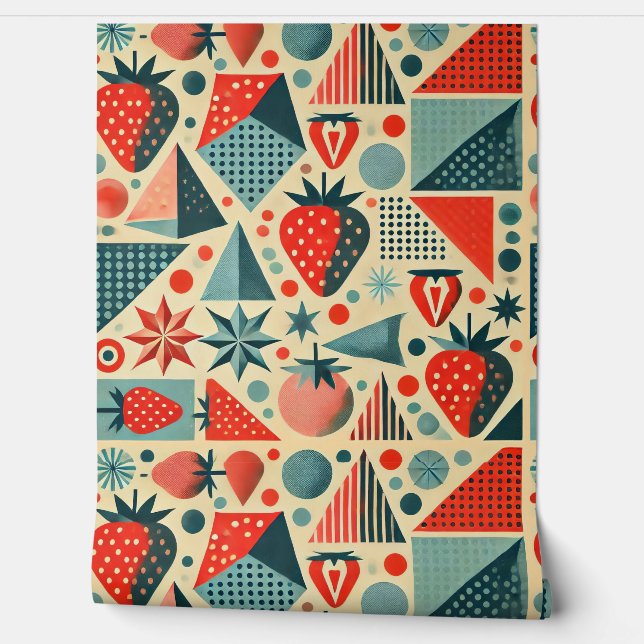 Strawberry Keuken Cottage Behang (Afrollen)