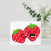 Strawberry Kiss Briefkaart (Staand voorkant)