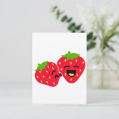 Strawberry Kiss Briefkaart (Staand voorkant)