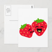 Strawberry Kiss Briefkaart (Voorkant / Achterkant)