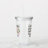 Strawberry Kisses Verjaardagswensen T-shirt Acryl Drinkbeker