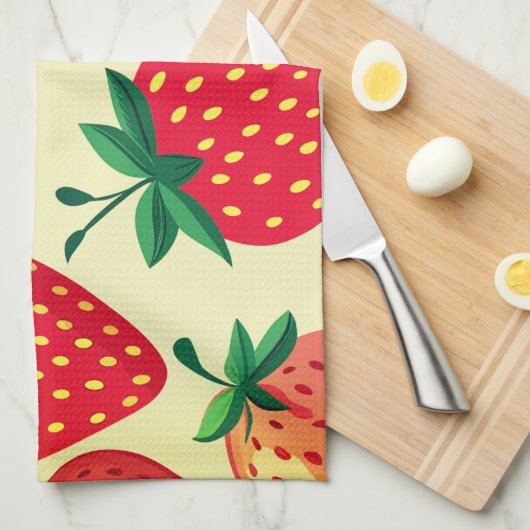 Strawberry Kitchen Towel Theedoek (Quarter Fold)