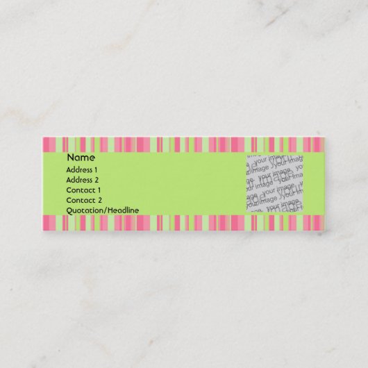 Strawberry & Kiwi-profielkaart Mini Visitekaartje (Voorkant)