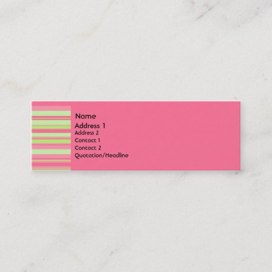 Strawberry & Kiwi-profielkaart Mini Visitekaartje (Voorkant)